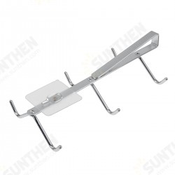 6 Hooks Under Cabinet Mug Holder 304 Stainless Steel Punch-free Coffee Cup Storage Rack 6 Hooks Under Cabinet Mug Holder 304 Stainless Steel Punch-free Coffee Cup Storage Rack
