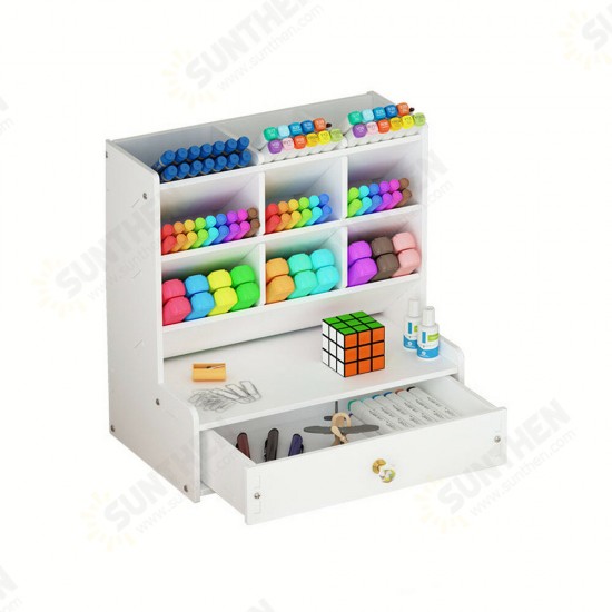 B02-1 Pen Storage Box Multifunctional Chinese Style Plastic Drawer Study Storage Box Office Home Desk Use