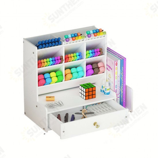 B02-1 Pen Storage Box Multifunctional Chinese Style Plastic Drawer Study Storage Box Office Home Desk Use