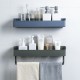 Bathroom Wall Mounted Kitchen Storage Rack Towel Shelf Organizer Shower Shampoo Holder