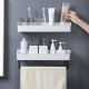 Bathroom Wall Mounted Kitchen Storage Rack Towel Shelf Organizer Shower Shampoo Holder