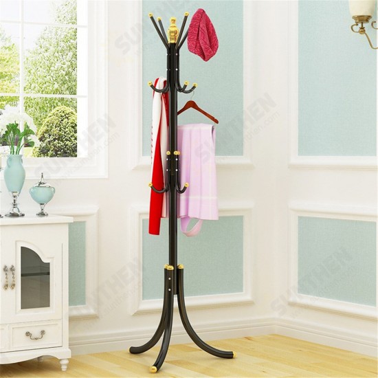 Coat Rack Hat Stand Clothes Hanger Umbrella Holder Metal Home Office Entry