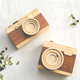 Creative Camera Wooden Pen Holder Storage Makeup Brushes Organizer Wood Crafts Retro Birthday Gifts Vintage Home Decoration