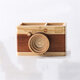 Creative Camera Wooden Pen Holder Storage Makeup Brushes Organizer Wood Crafts Retro Birthday Gifts Vintage Home Decoration