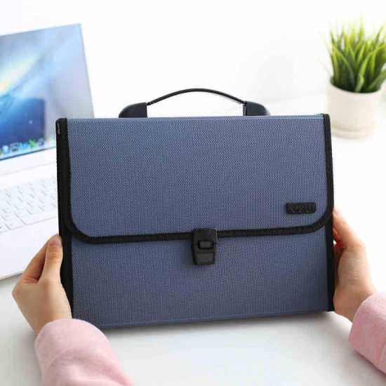5556 1 Pcs A4 Organ Bag Multi Tier Expanding Buckled File Folder Student Business Work Office Document Conference Pack