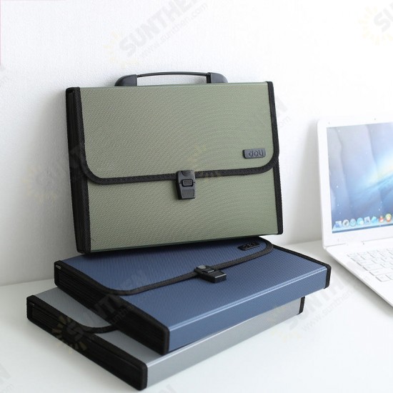 5556 1 Pcs A4 Organ Bag Multi Tier Expanding Buckled File Folder Student Business Work Office Document Conference Pack