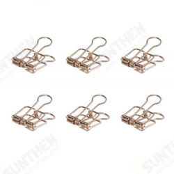 9415 6Pcs Binder Clip Rose Gold Elegant Metal Clip Paper Organizer File Folder for Office School Stationery 9415 6Pcs Binder Clip Rose Gold Elegant Metal Clip Paper Organizer File Folder for Office School Stationery