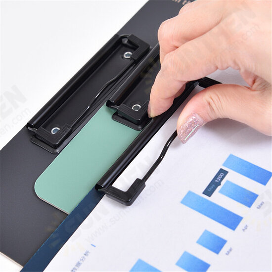 NS179 File Board Clamp A4 Size Writing Board File Organizer Flat Clamp Office Supplies Noteboard File Folder Office Organizers