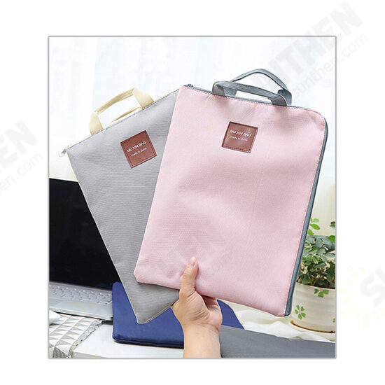 Waterproof Computer Bag Canvas Zipper Multi Functional Multi-Layer A4 File Bag Portable Pad Laptop Bag Mobile Briefcase