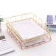 Single-layer Stackable File Rack Nordic Style Metal Rack Desktop Organizer Home Office Desktop Storage Supplies