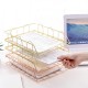 Single-layer Stackable File Rack Nordic Style Metal Rack Desktop Organizer Home Office Desktop Storage Supplies