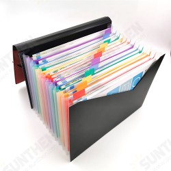 Multi-color File Folder 13 Pockets Document Organizer Accordion A4 Size File Folder Bag for Business Office Study Home Multi-color File Folder 13 Pockets Document Organizer Accordion A4 Size File Folder Bag for Business Office Study Home