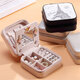 Portable Travel Women Jewelry Box Ornaments Storage Case PU Earring Organizer Portable Travel Women Jewelry Box Ornaments Storage Case PU Earring Organizer
