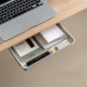 Self-adhesive Under-drawer Storage Box Pencil Tray Under Desk Stand Storage Organizer Box Stationery Office Supplies