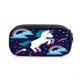 Unicorn Pencil Case Large Capacity Oxford Fabric Pen Box Stationery Cosmetic 4 Patterns Pen Holder For Student Children