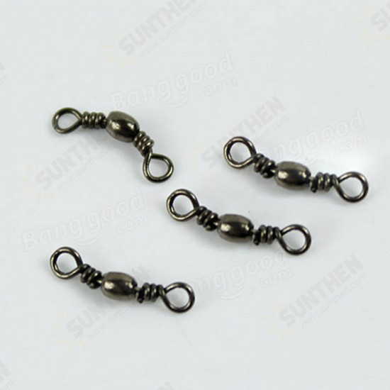 100pcs Brass Barrel Swivel Connector Fishing Swivel Pin Solid Rings