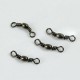 100pcs Brass Barrel Swivel Connector Fishing Swivel Pin Solid Rings