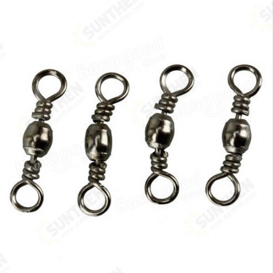 100pcs Brass Barrel Swivel Connector Fishing Swivel Pin Solid Rings