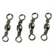 100pcs Brass Barrel Swivel Connector Fishing Swivel Pin Solid Rings