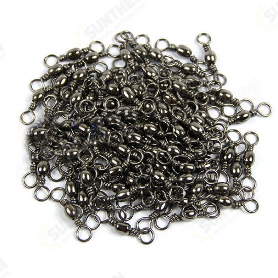 100pcs Brass Barrel Swivel Connector Fishing Swivel Pin Solid Rings