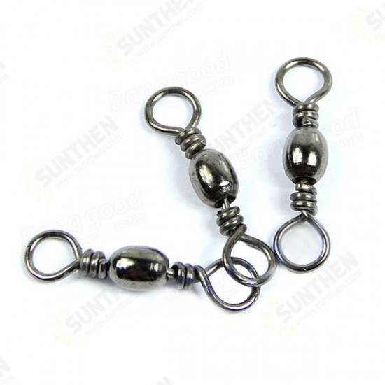 100pcs Brass Barrel Swivel Connector Fishing Swivel Pin Solid Rings