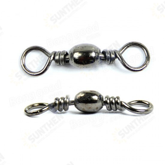 100pcs Brass Barrel Swivel Connector Fishing Swivel Pin Solid Rings