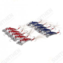 10pcs 5cm 8.2g Metal VIB Fishing Lure Crankbait Hard Bait Treble Hooks 10pcs 5cm 8.2g Metal VIB Fishing Lure Crankbait Hard Bait Treble Hooks