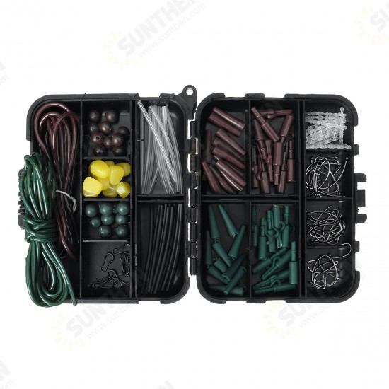 128Pcs/Set Fishing Tackle Box Set Fishing Connector Swivels Interlock Rolling Swivel For Fishhook Lure Fishing Accessories