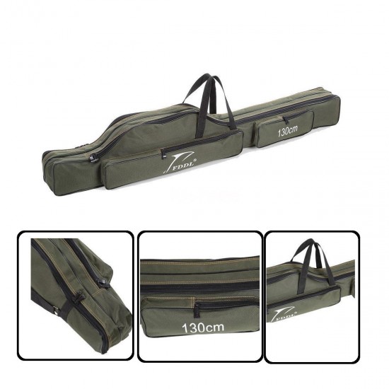 1.2M/1.3M Portable Folding Fishing Rod Bag Fish Pole Tools Storage Bag Holdall Case Carrier Holder