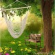 135 x 90CM Portable Outdoor Swing Cotton Hammock Chair Wooden Bar Hanging Rope Chair For Garden Patio Yard Porch