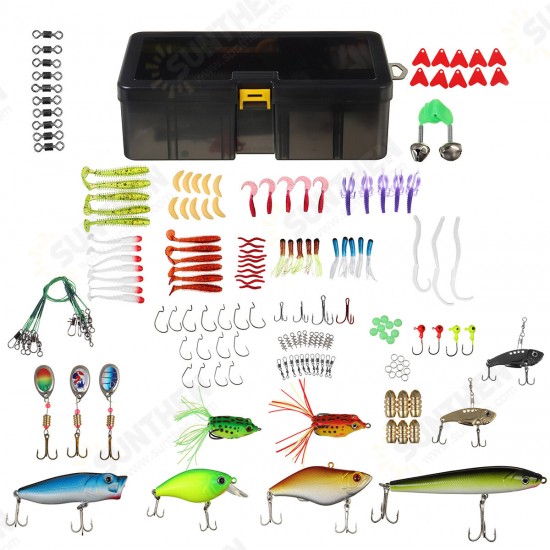 168/169 Pcs Fishing Lures Artificial Hard Bait Metal Hooks Shrimp Bass Salmon Fishing Tackle 168/169 Pcs Fishing Lures Artificial Hard Bait Metal Hooks Shrimp Bass Salmon Fishing Tackle
