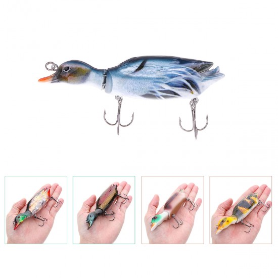 1PC 5'' 13CM 59g 3D Duck Artificial Fishing Lure With Hooks Hard Baits Minnow Topwater Wobbler Fishing Tackle