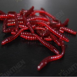 1pc Soft EarthWorm Fishing Lures Silicone Plastic Red Worms Bait
