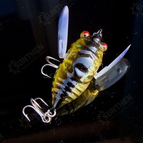 1pcs Cicada Minnow Fishing Lure Hard Tackle Bait Fishing Hook Bass Crankbaits Hook