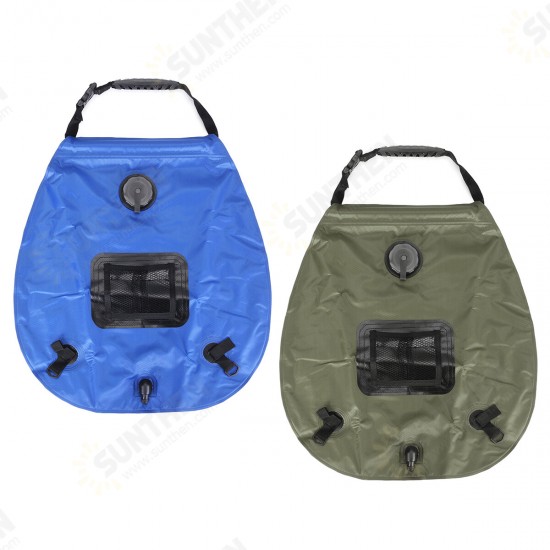 20L Foldable Portable Water Shower Bathing Bag Solar Energy Heated PVC Outdoor Travel Camping