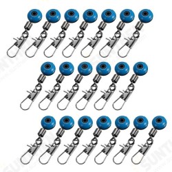 20Pcs Fishing Barrel Swivel Solid Ring Interlock Snap Pin Connector Accessories