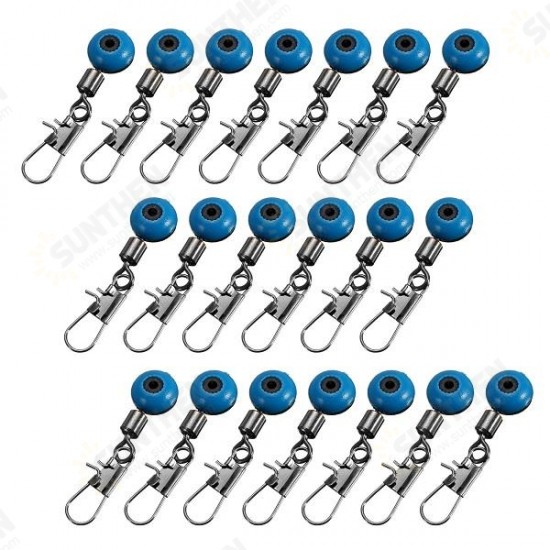 20Pcs Fishing Barrel Swivel Solid Ring Interlock Snap Pin Connector Accessories