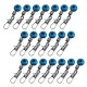 20Pcs Fishing Barrel Swivel Solid Ring Interlock Snap Pin Connector Accessories