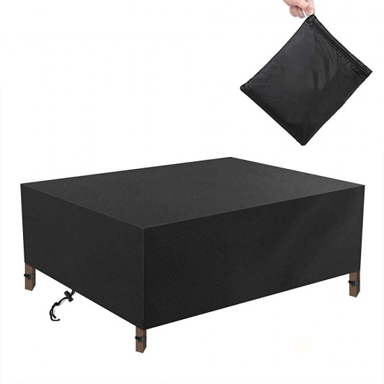 280x180x90cm Garden Furniture Covers Waterproof Anti-UV 600D Oxford Fabric Rectangular Windproof Protector