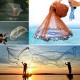 3-4.8m Netting Twine+Steel Hand Throw Cast Net American Style Brown Bait Fishing Network w/Sinker 3-4.8m Netting Twine+Steel Hand Throw Cast Net American Style Brown Bait Fishing Network w/Sinker