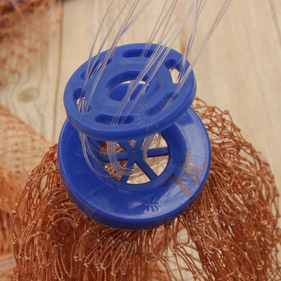 3-4.8m Netting Twine+Steel Hand Throw Cast Net American Style Brown Bait Fishing Network w/Sinker 3-4.8m Netting Twine+Steel Hand Throw Cast Net American Style Brown Bait Fishing Network w/Sinker