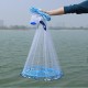 3-4.8m Netting Twine+Steel Hand Throw Cast Net American Style White Bait Fishing Network w/Sinker