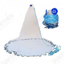 3-4.8m Netting Twine+Steel Hand Throw Cast Net American Style White Bait Fishing Network w/Sinker 3-4.8m Netting Twine+Steel Hand Throw Cast Net American Style White Bait Fishing Network w/Sinker