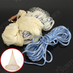 3.5m Mesh Quick Throw Mono Saltwater Bait Drawstring Big Fishing Cast Gill Net