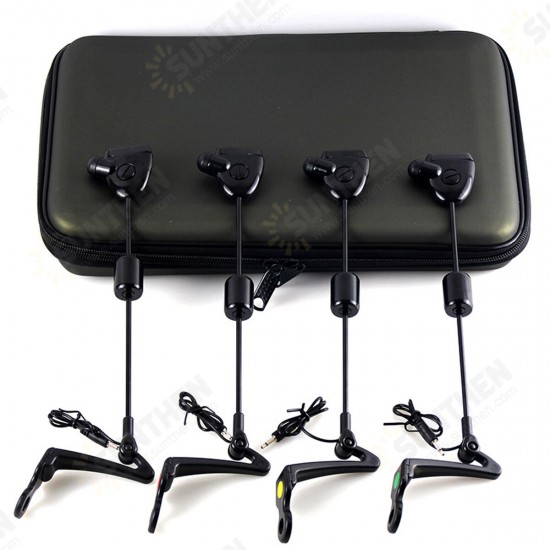 4 Colors LED Illuminated Indicator Fishing Swinger Set With Zipper Case Fish Bite Alarm Hanger Swinger Outdoor Fishing Tackle 4 Colors LED Illuminated Indicator Fishing Swinger Set With Zipper Case Fish Bite Alarm Hanger Swinger Outdoor Fishing Tackle