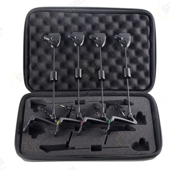 4 Colors LED Illuminated Indicator Fishing Swinger Set With Zipper Case Fish Bite Alarm Hanger Swinger Outdoor Fishing Tackle 4 Colors LED Illuminated Indicator Fishing Swinger Set With Zipper Case Fish Bite Alarm Hanger Swinger Outdoor Fishing Tackle