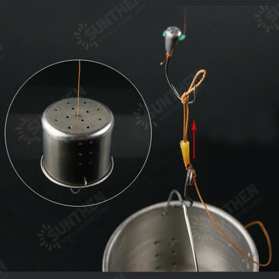 5PCS 40*45mm Thickening Stainless Steel Fishing Lure Feeder Holder Outdoor Fishing Tool Bait Basket