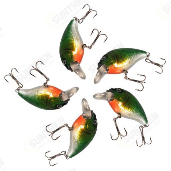 5Pics Fishing Lures Tackle VCM 3D Eyes Hook Swimbait Baits