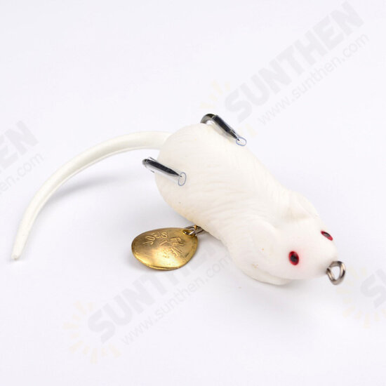 6 Pcs 3D Eyes Fishing Lures Soft Forg Mouse Bait Artificial Baits Fishing Tackle