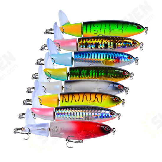 8 Pcs Fishing Lure Artificial Bait Hard ail Rotating Fishing Bait